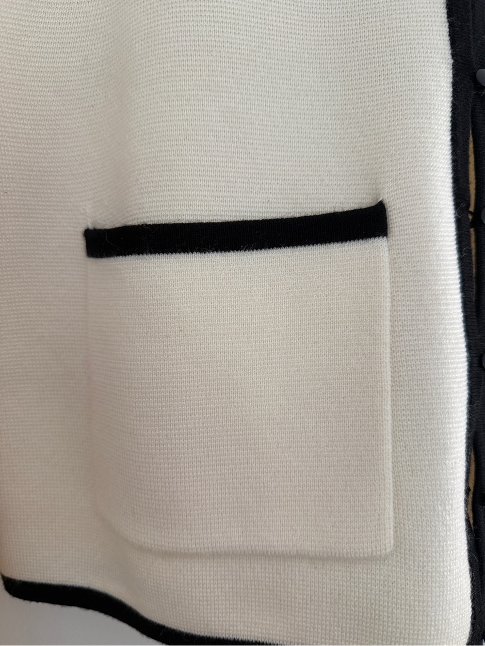 Sezane Brielle Cardigan Ecru / Black - Size S - Picture 6 of 11